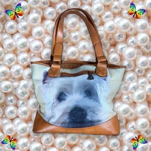 Vintage Terrier Dog Photographic Printed Purse